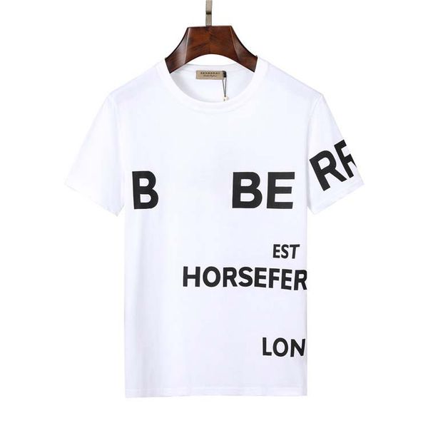 

bur designer men's casual print creative t-shirt breathable t-shirt slim fit crew neck short sleeve men's t-shirt black and white, White;black