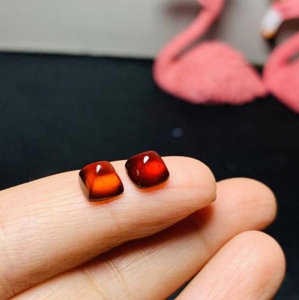 

natural garnet square cone sugarloaf cut 7x7mm ring face loose jewelry gems diy material valet inlay1696883, Black
