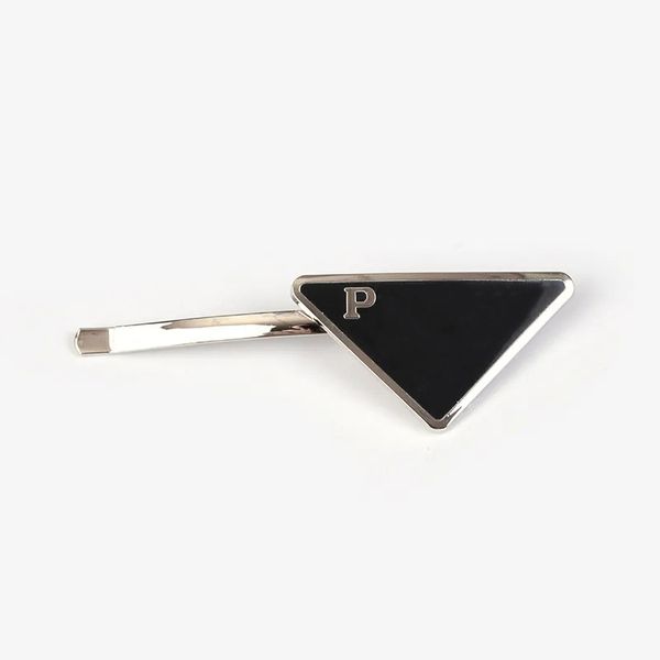 

hair clips luxury p letter designer geometry inverted triangle label hairpin barrettes for girl tide brand, Golden;silver