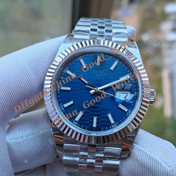 

bp factory 41mm mens watches 126334 blue dial date watch jubilee bracelet automatic movement crystal luminous sapphire glass wristwatches 12, Slivery;brown