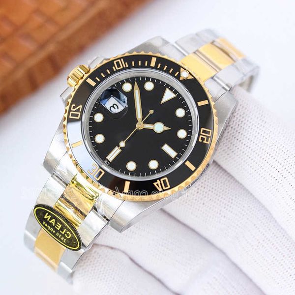 

men watch for mens watches green dial ceramic black bezel wristwatch 41mm 3135 movement 3235 model water resistant diving 50m 904l stainless, Slivery;golden