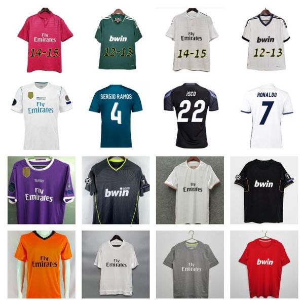

2010 2011 2012 2013 2014 2015 kaka benzema retro soccer jerseys ozil di maria 1011 12 13 14 15 16 17 18 ronaldo modric higuain real madrids, Black;yellow