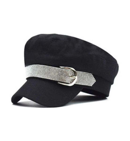 

2021 explosion models cotton crown navy hat gold thread embroidery men and women sailor dance performance fivepointed star flat t5802832, Blue;gray