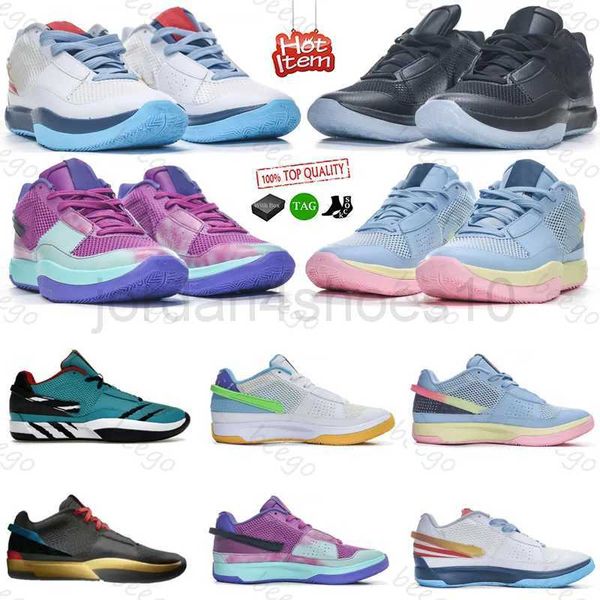 

price with box basketball shoe ja 1 day 1 ja morant first signature sneakers men women boys girs for sale grinch dark grey pure platin 2.5