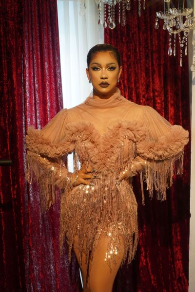 

casual dresses european and american fashion net gauze lotus leaf nightclub dress dance fashion birthday party dress, Black;gray