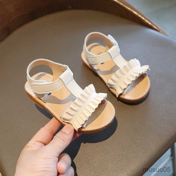 

sandals 2023 girls sandals summer fashion solid color kids princess shoes baby girl shoes boys beach sandals, Black;red