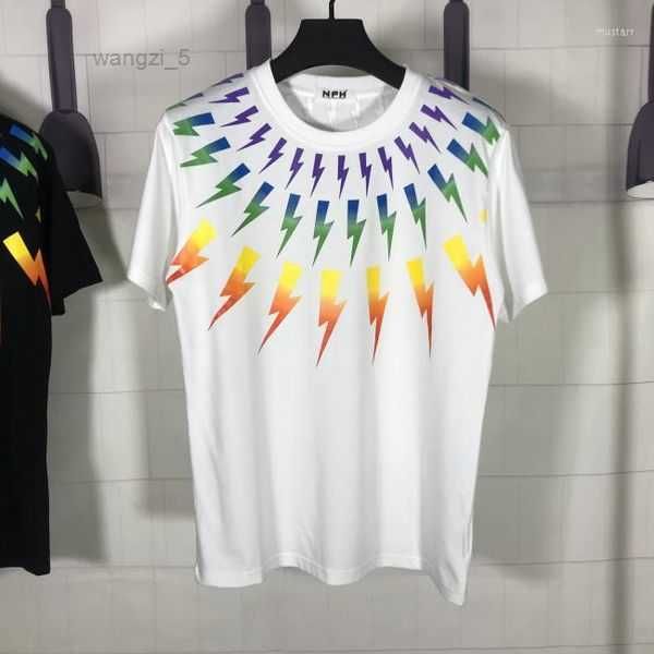 

shion-summer women men lady summer beach clothing short sleeve neil barrett casual tshirt 1 rjsk, White;black