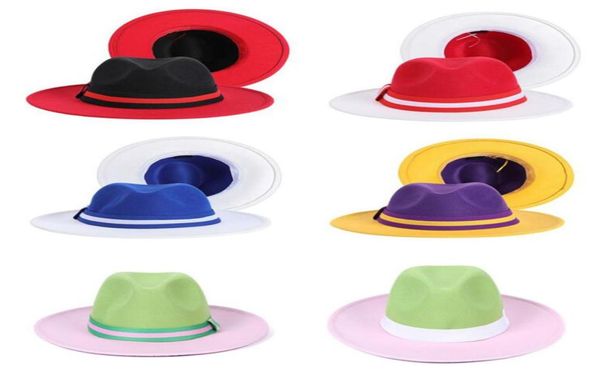 

fedora hats women men felt hat for party woman man fedoras male fashion jazz caps female two color wide brim cap spring autumn win9665901, Blue;gray