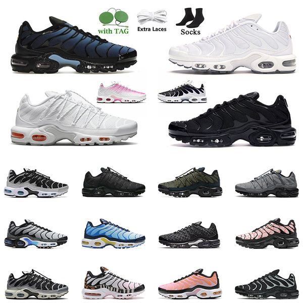 

tn plus running shoes utility men women berlin tns terrascape triple white black pink orange university red blue dusk unity hyper jade train