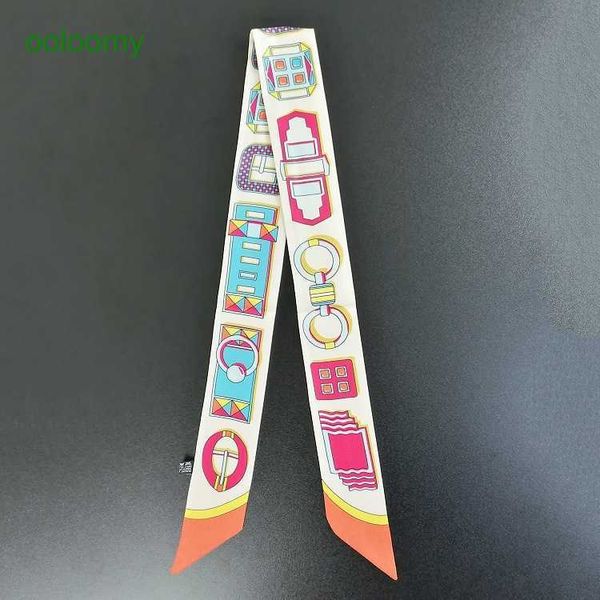 

hemres designer cravat early spring 2023 scarf binding bag small handle slender strip tie wrapping ribbon female tgwz, Black;purple