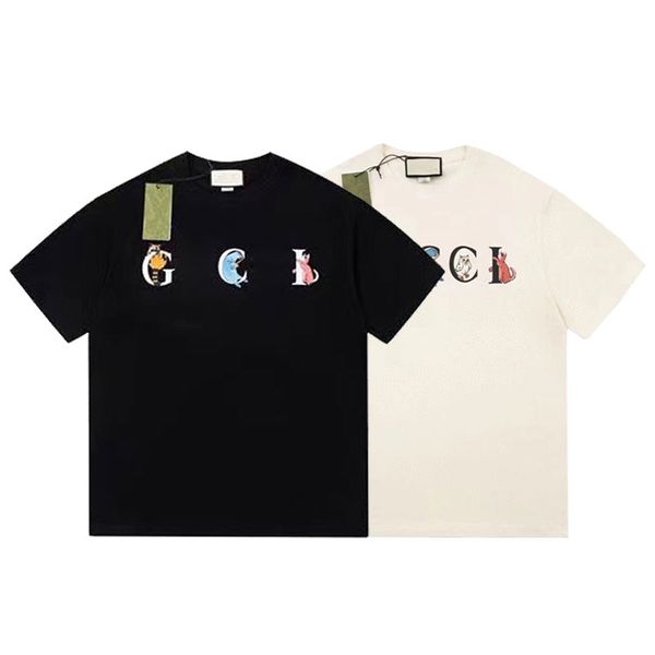 

summer new short-sleeved european american mens womens apparel must-have casual t-shirt loose clothing fashion tees clothes clothes fast del, White;black