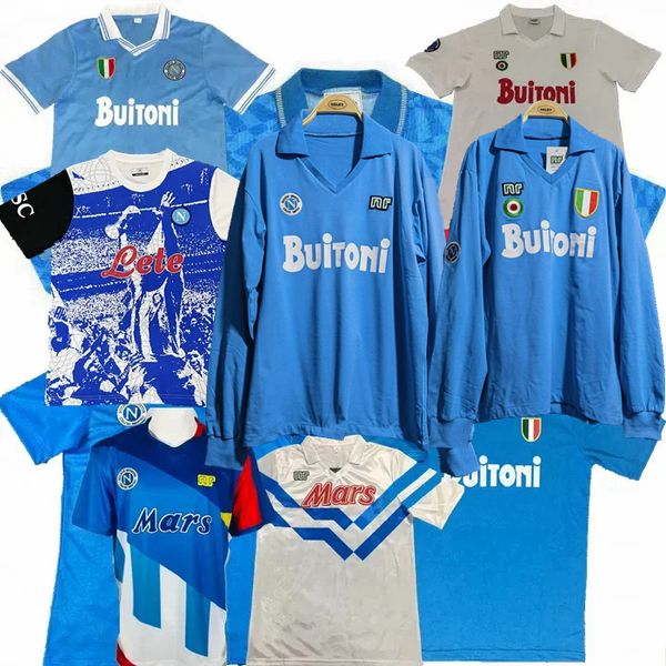 

retro classic napoli soccer jerseys 86 87 88 89 90 91 92 93 maradona 1986 1987 1988 1989 1991 1992 1993 retro football shirt, Black