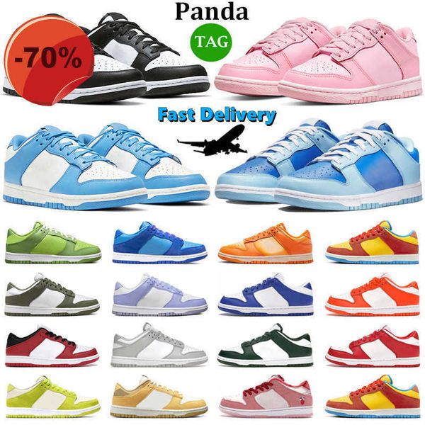 

sandals with box designer panda running shoes sb dunks low men women unc triple pink medium olive green apple grey fog chicago mens trainers, Black