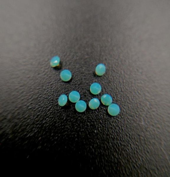 

2082 high temperature resistance nano gems facet round 0822mm medium chrysoprase bluish gree synthetic gemstone 2000pcslot m7316215, Black