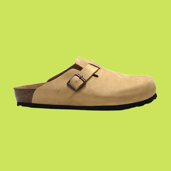 

sandals leather boston bag birks head pull corks designer slides autumn winter lazy shoes lovers scuffs fashion luxury clog mens womens loaf, Black