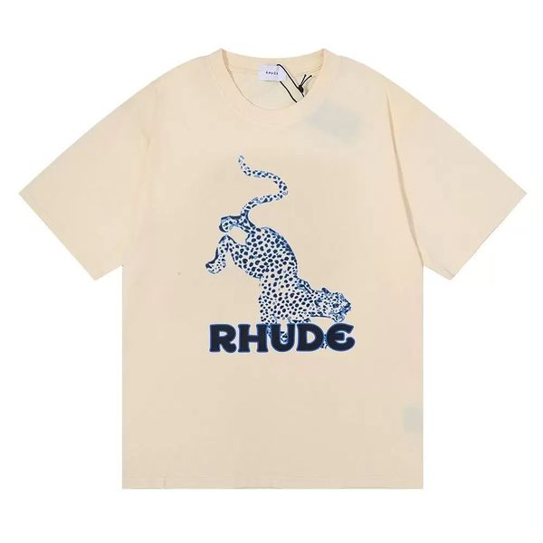 

30% off~men's t-shirts 2023 rhudes t shirt designer for men womens shirts fashion tshirt with letters casual summer short sleeve tees w, White;black