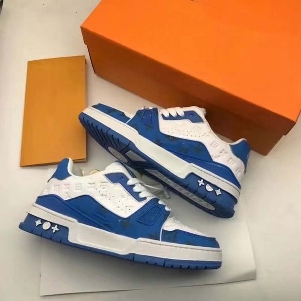 

sneaker designer trainer virgil casual shoes calfskin leather abloh black white green red blue leather overlays platform low sneakers size 3