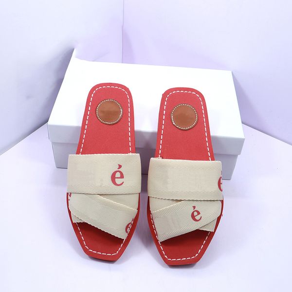 

slippers summer rubber sandals beach woody flat mule linen white black slide fashion scuffs slippers indoor canvas designer shoes 08