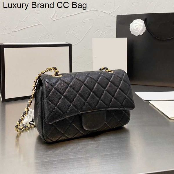 

shoulder bags women fashion classic mini square bags caviar cc leather calfskin matelasse crossbody shoulder quilted designer luxury purse h