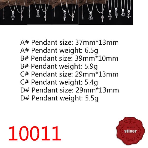 

10011 fashionable s925 sterling silver retro cross flower pendant net red sacred sword letter personalized classic pendant punk hip hop styl