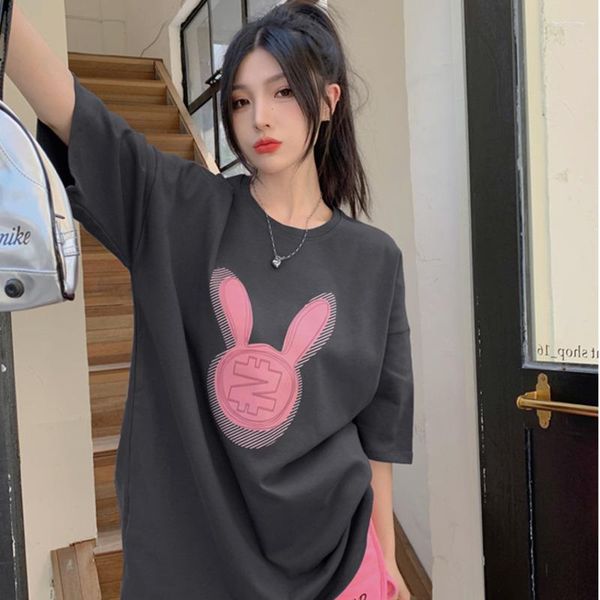 

women's t shirts t-shirt for women fashion print short sleeve high street vintage losse casual harajuku tshirt clothes 2023, White