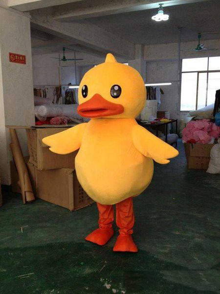 

2023ss factory sale big yellow rubber duck mascot costume cartoon performing costume mascot, Red;yellow