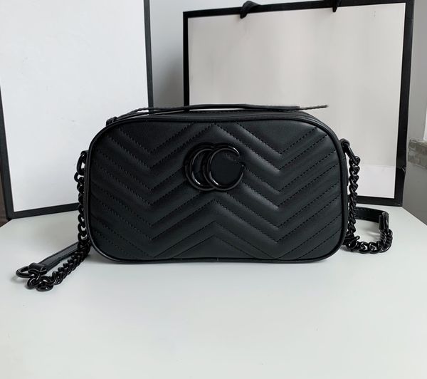 

designer shoulder bag luxury marmont handbags golden letter womens camera bags quality leather mini crossbody purses ladies fashion zig zag