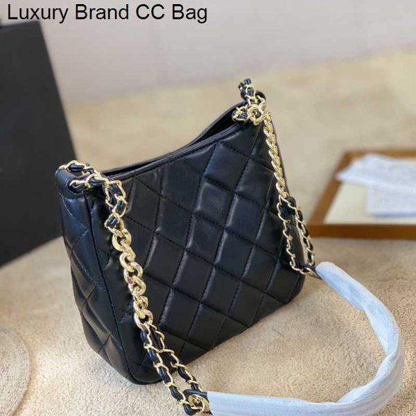

women's famous new fashion cc shoulder bag french shoulder bags designer leather chain handbag diamond lattice classic quilted large-ca