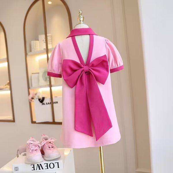 

girl s dresses retail baby girls teenage back big bow princess kids cute party birthday holiday 3 12 t 230508, Red;yellow