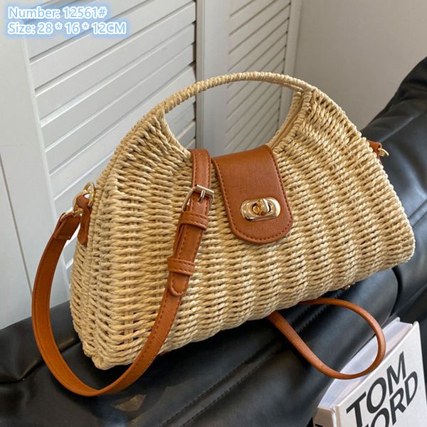 

factory wholesale ladies shoulder bags 2 colors sweet and fresh summer woven beach bag personalized leather handbag holiday romantic travel