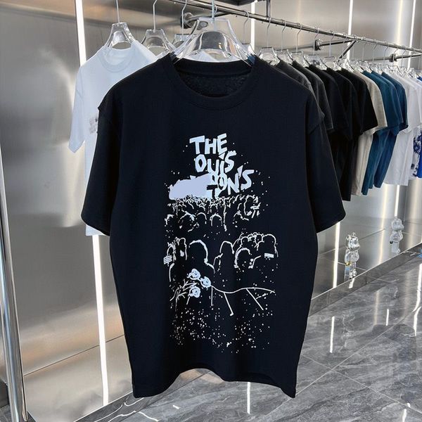 

mens designe t shirt chest letter tshirt t shirts designer clothes sportwear men and women tee shirts, White;black