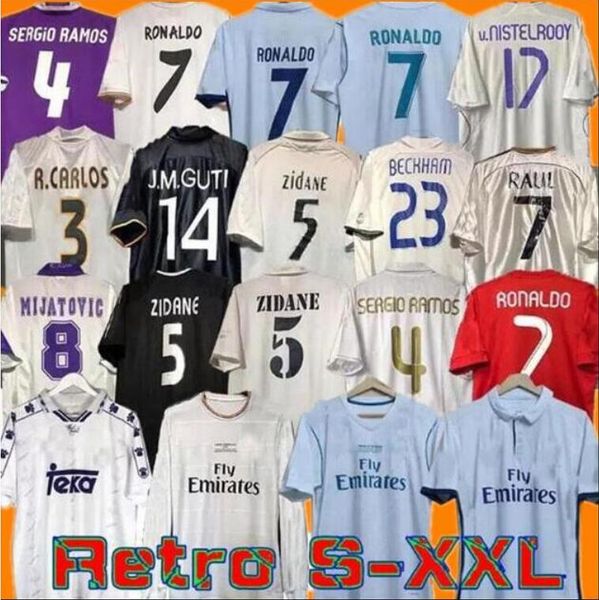 

finals real madrids retro soccer jersey football guti ramos seedorf carlos ronaldo 11 13 14 15 16 zidane beckham raul vintage 94 95 96 97 98, Black;yellow