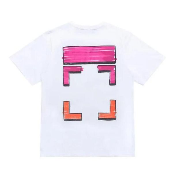 

off men's t-shirts offs white tees arrow summer finger loose casual short sleeve t-shirt for men and women printed letter x on the back, White;black