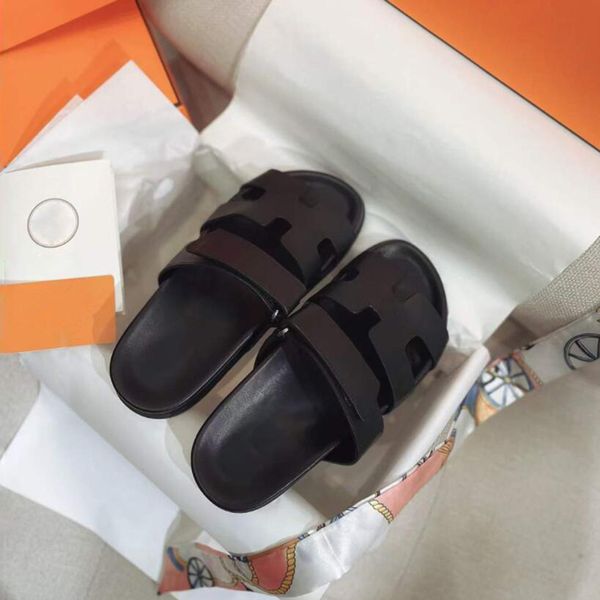 

fashion women summer chypre slippers sandals beach flats sliders italy delicate front strap magic stick leather designer comfort slides nove, Black