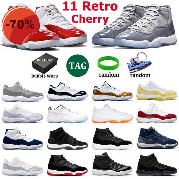 

sandals with box jumpman 11 11s basketball shoes men women cherry red cool grey midnight navy 25th anniversary 72- bred mens trainers outd, Black