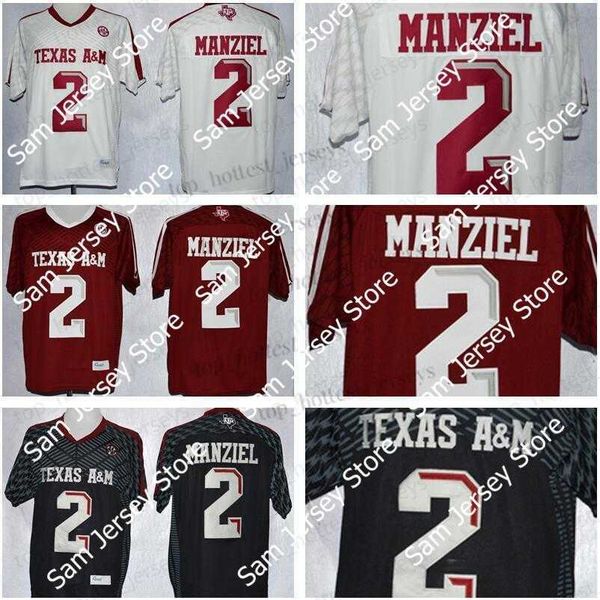 

football jerseys men texas a m aggies college football jerseys 2 johnny manziel 40 von miller university red black white mens football stitc, Black;red
