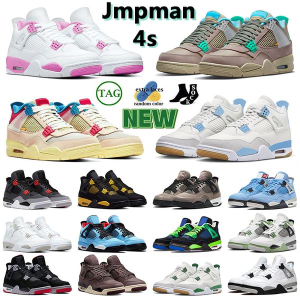

2023 new 4s men women basketball shoe pure money military black pink sail black cat angeles dodgers neon pine green military black light blu