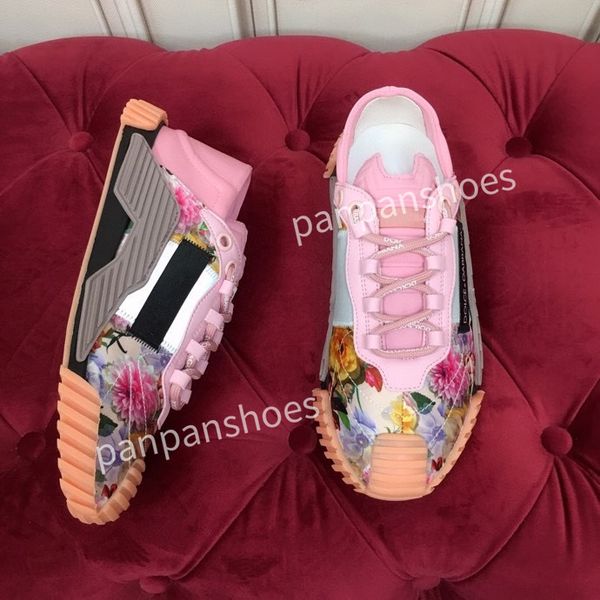 

new brand casual shoes women mens designer leather lace-up sneakers fashion lady flat running letters shoes platform gym sneakers, Black