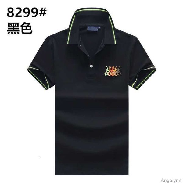 

psycho bunny skull rabbit casual paul shirt 2023 summer thin cotton short sleeve polo men's youth t-shirt 8ryn, White;black