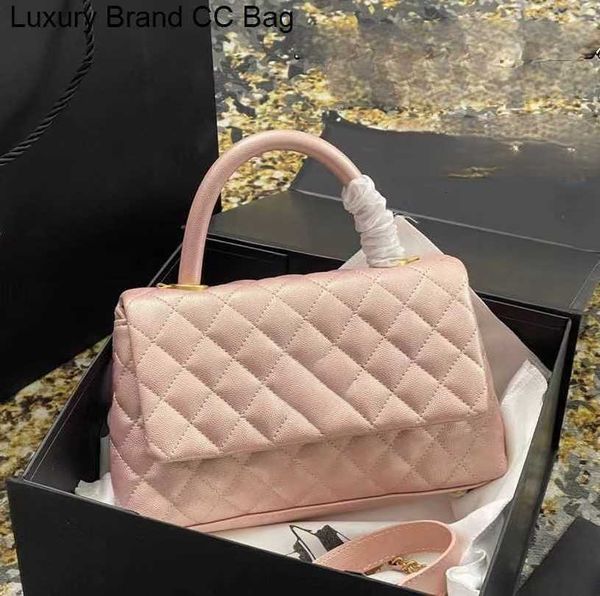 

cross body fashion leather shoulder bags luxury cowhide caviar cc purse designer handbag retro style handle metal sheets chain cross body di