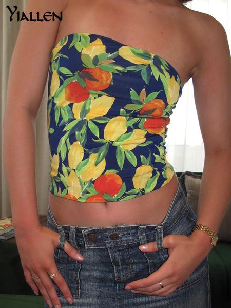 

camisoles tanks yiallen summer fashion printed s slim tube sleeveless vest street vacation casual girl clothing 230508, Black;white