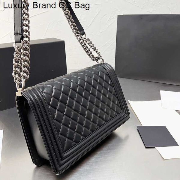 

aged cc metal shoulder bags goatskin womens silver vintage classic bags quilted maxi boy girls fashion chain strap crossbody shoulder large
