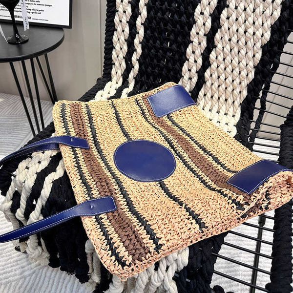 

summer beach bag women designer handbags raffia tote vintage shoulder messenger work bag straw travel handbag woven totes purse 230508