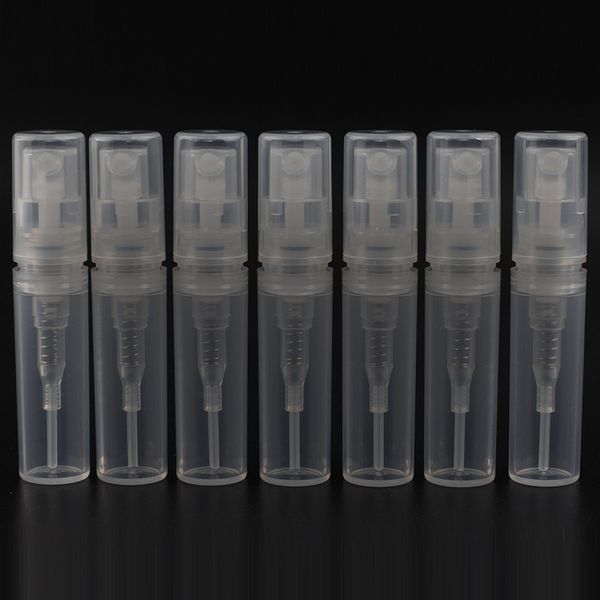 

2000pcs/lot 2ml empty spray bottle plastic perfume bottle 2ml sample perfume vials atomizer for travel