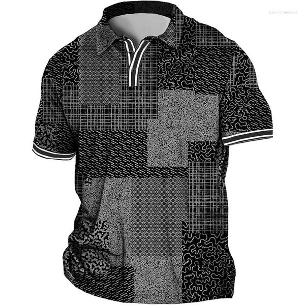 

men's polos plus size polo shirt big and tall color block turndown short sleeve fashion streetwear designer outdoor street, White;black