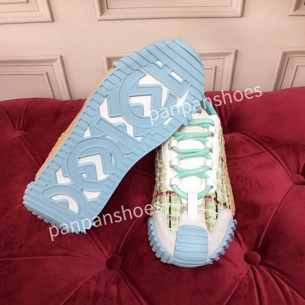 

new fashion brand casual shoes mens women designer leather lace-up sneakers fashion lady flat running letters shoes platform sneakers, Black