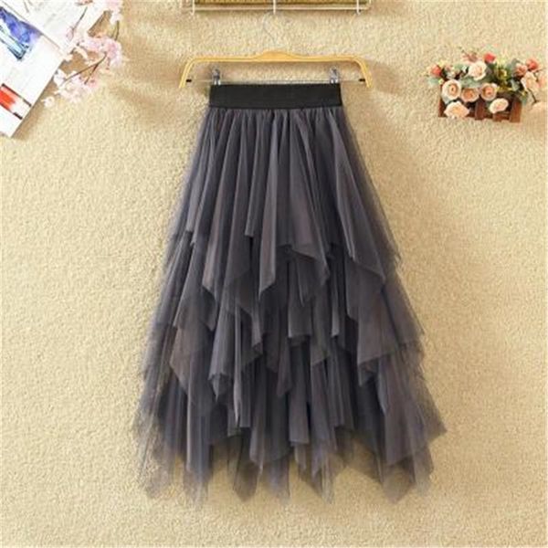 

skirts tulle skirts womens skirts women fashion fashion elastic high waist mesh tutu maxi pleated long midi jupe women's skirt 230508, Black