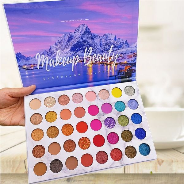 

waterproof matte & shimmer eyeshadow palette colorful 40 shades highly pigmented eye shadow pallet makeup for women bight color eyeshadow