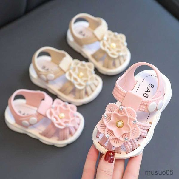 

sandals summer flowers baby kids sandals solid buckle strap sandals for infant boy girls non slip toddler children's beach shoes, Black;red