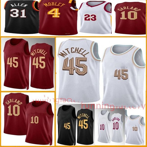 

donovan mitchell jersey clevelands darius garland cav jerseys city, Black;red